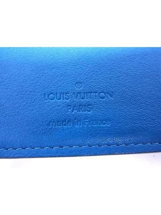 Louis Vuitton Wallet Portefeuille Multiples Blue Taurillon Leather - Picture 4 of 5